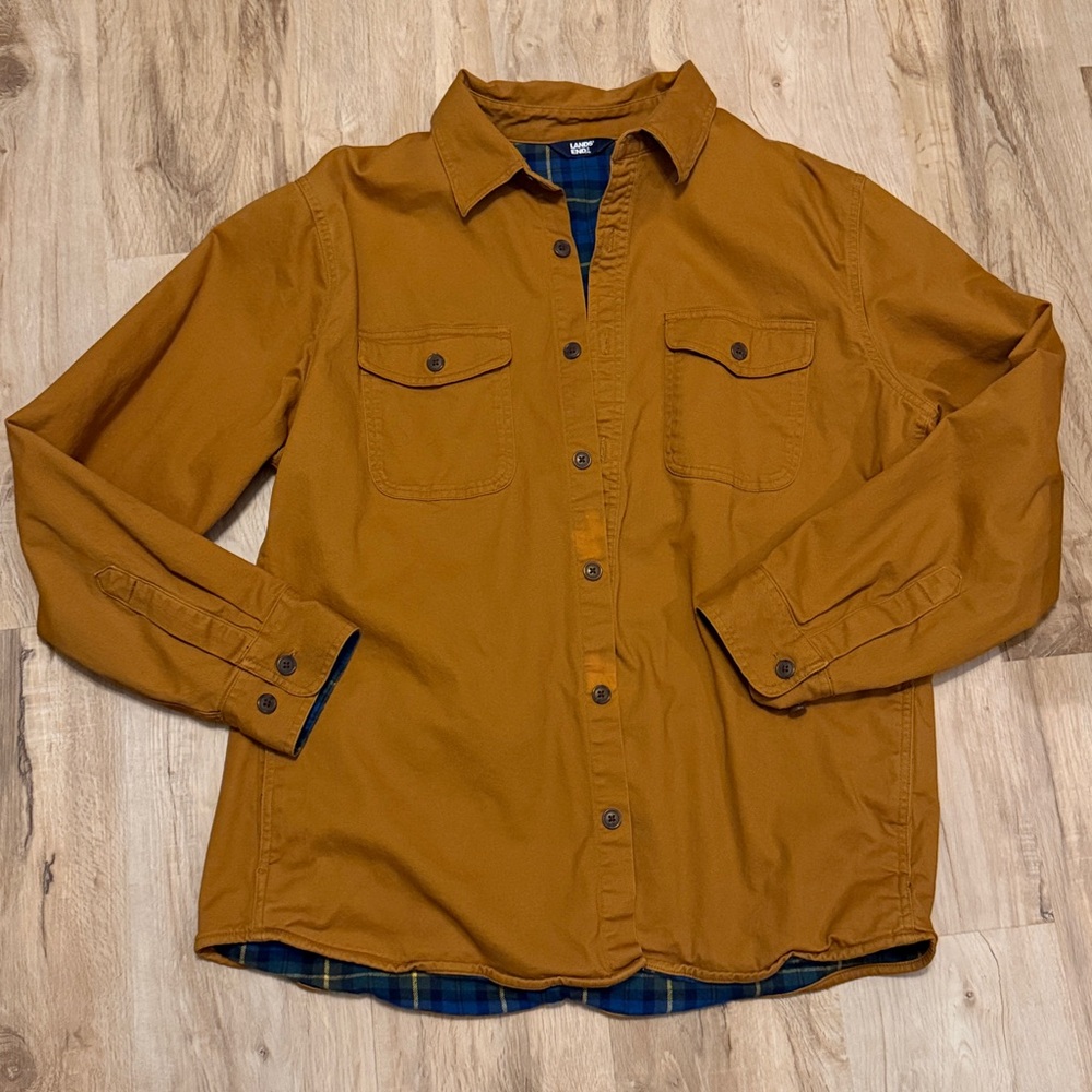 Lands End Men’s Shacket, Size L - Picture 2 of 4